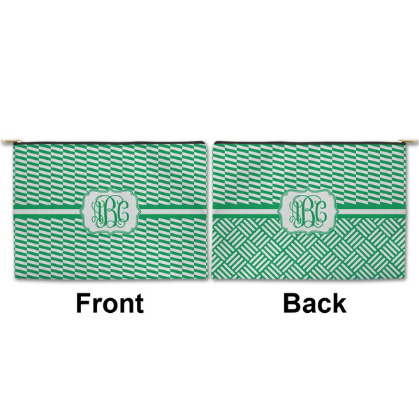 Zig Zag Large Zipper Pouch Approval (Front and Back)