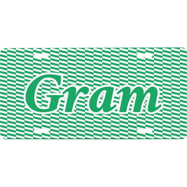 Custom Zig Zag Front License Plate (Personalized)