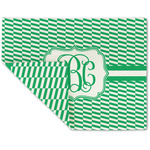 Zig Zag Double-Sided Linen Placemat - Single w/ Monogram
