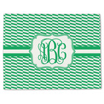 Zig Zag Single-Sided Linen Placemat - Single w/ Monogram
