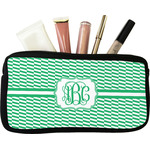 Zig Zag Makeup / Cosmetic Bag - Small (Personalized)