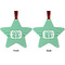 Zig Zag Metal Star Ornament - Front and Back