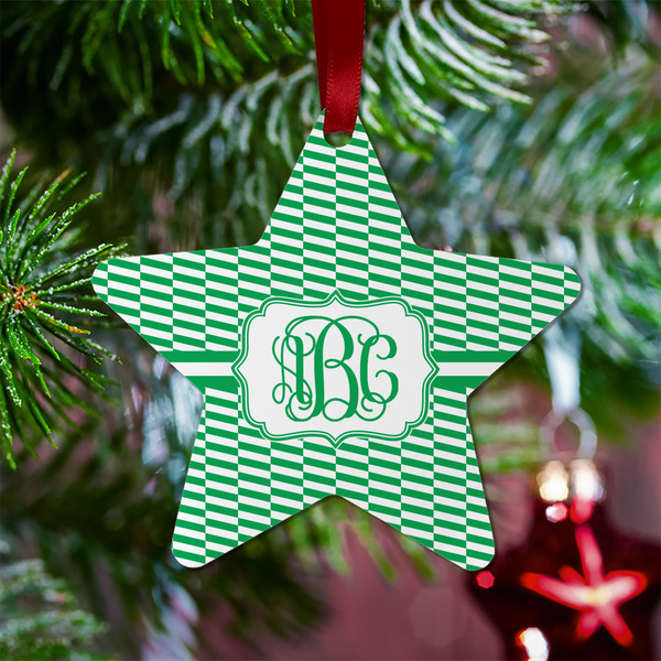 Zig Zag Metal Star Ornament - Lifestyle