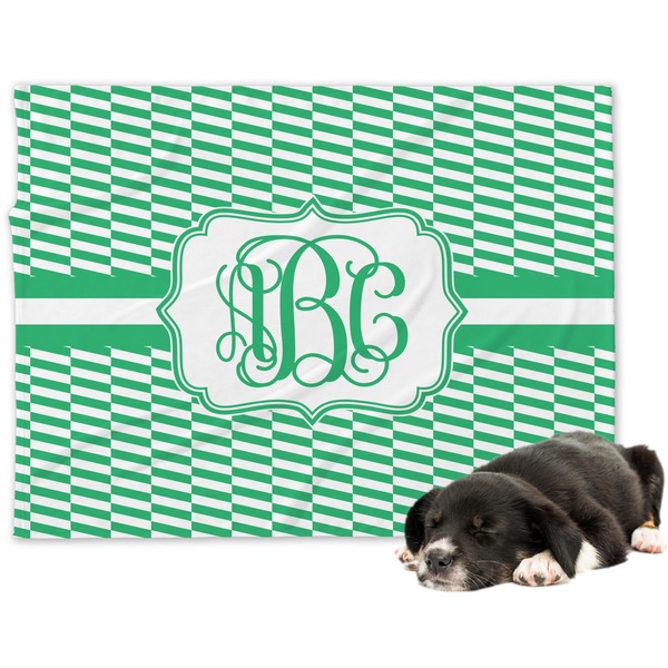 Custom Zig Zag Dog Blanket - Large (Personalized)
