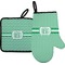 Zig Zag Oven Mitt & Pot Holder Set w/ Monogram