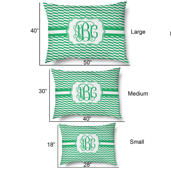 Zig Zag Outdoor Dog Beds - SIZE CHART