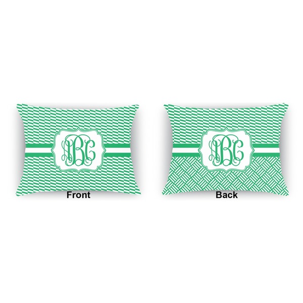 Zig Zag  Outdoor Rectangular Throw Pillow (Front and Back)