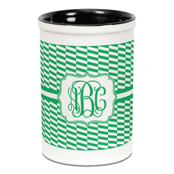 Zig Zag Ceramic Pencil Holders - Black