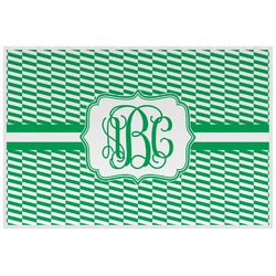Zig Zag Laminated Placemat w/ Monogram