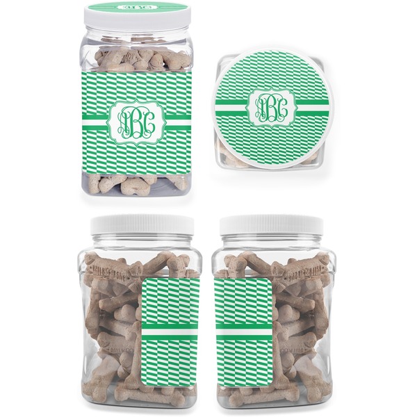 Zig Zag Pet Treat Jar - Multiple Angles