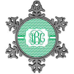 Zig Zag Vintage Snowflake Ornament (Personalized)