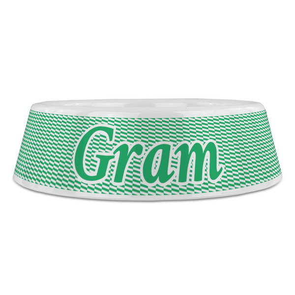 Zig Zag Plastic Pet Bowls - Large - FRONT