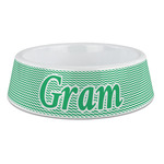 Zig Zag Plastic Dog Bowl - Large (Personalized)
