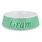 Zig Zag Plastic Dog Bowl - Large (Personalized)