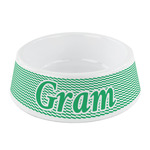 Zig Zag Plastic Dog Bowl - Small (Personalized)