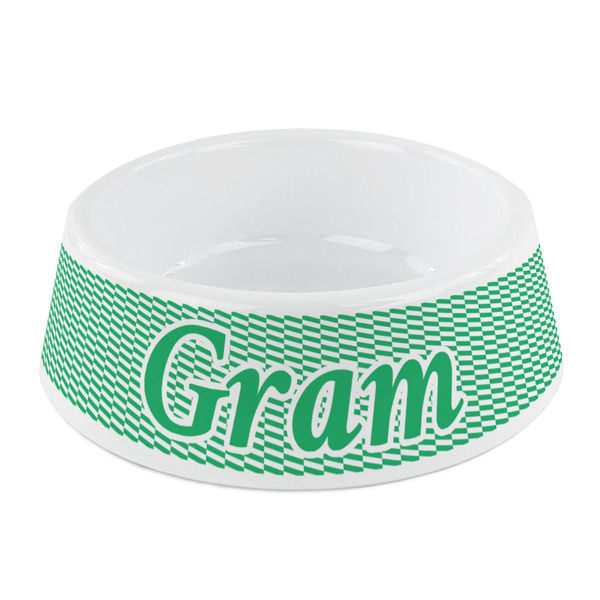 Custom Zig Zag Plastic Dog Bowl - Small (Personalized)