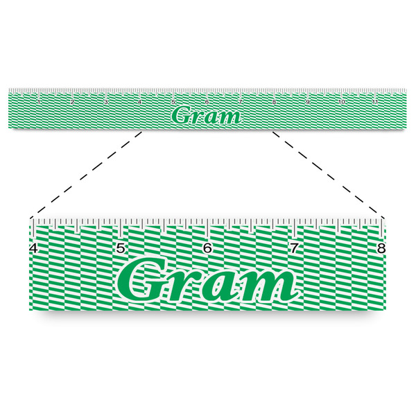 Custom Zig Zag Plastic Ruler - 12" (Personalized)