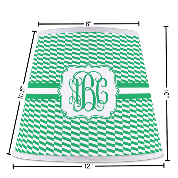 Zig Zag Poly Film Empire Lampshade - Dimensions