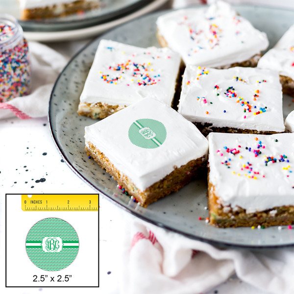 Zig Zag Printed Icing Circle - Medium - In Context