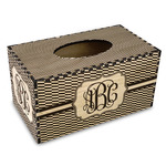 Zig Zag Wood Tissue Box Cover - Rectangle (Personalized)