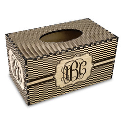 Zig Zag Wood Tissue Box Cover - Rectangle (Personalized)
