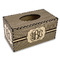 Zig Zag Rectangle Tissue Box Covers - Wood - Front