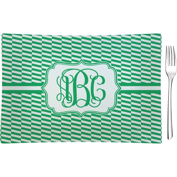 Custom Zig Zag Rectangular Glass Appetizer / Dessert Plate - Single or Set (Personalized)