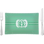 Zig Zag Glass Rectangular Lunch / Dinner Plate (Personalized)