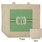 Zig Zag Reusable Cotton Grocery Bag - Front & Back View