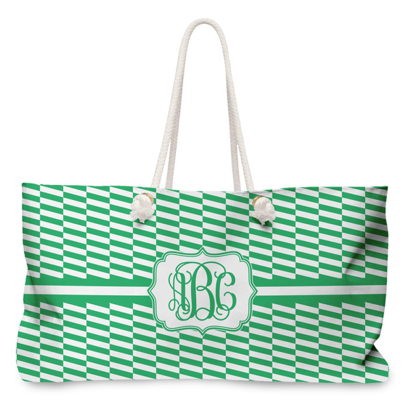 Custom Zig Zag Large Tote Bag with Rope Handles (Personalized)