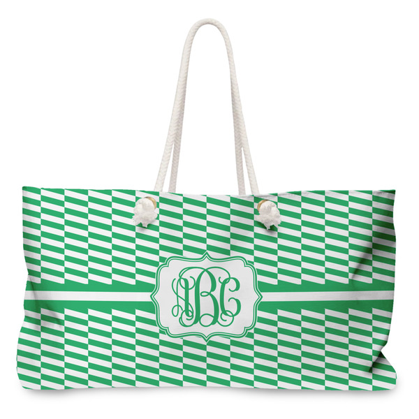 Custom Zig Zag Large Tote Bag with Rope Handles (Personalized)