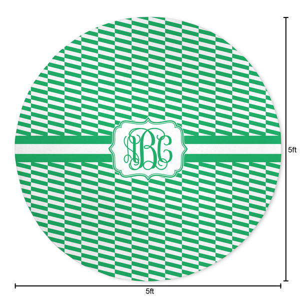 Zig Zag Round Area Rug - Size