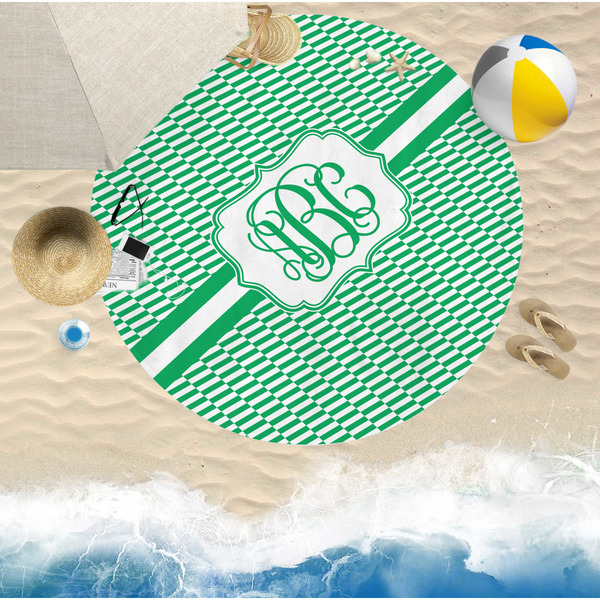 Zig Zag Round Beach Towel Lifestyle