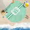 Zig Zag Round Beach Towel Lifestyle