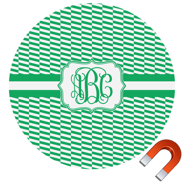 Custom Zig Zag Round Car Magnet - 10" (Personalized)