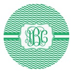 Zig Zag Round Decal - XLarge (Personalized)