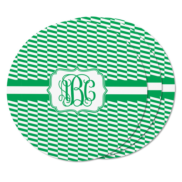 Zig Zag Round Fridge Magnet - THREE