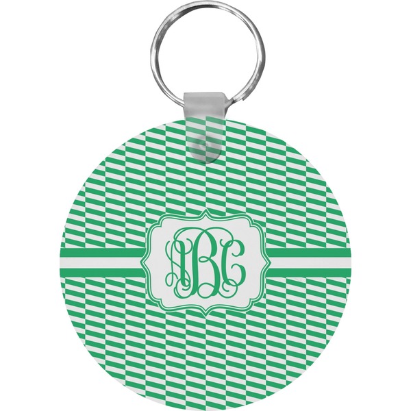 Zig Zag Round Keychain (Personalized)