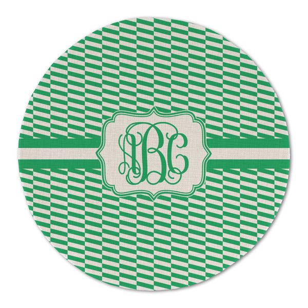 Zig Zag Round Linen Placemats - FRONT (Double Sided)