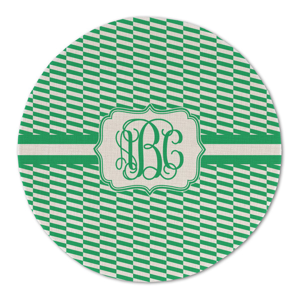 Custom Zig Zag Round Linen Placemat - Single Sided (Personalized)
