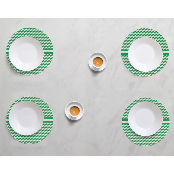 Zig Zag Round Linen Placemats - LIFESTYLE (set of 4)