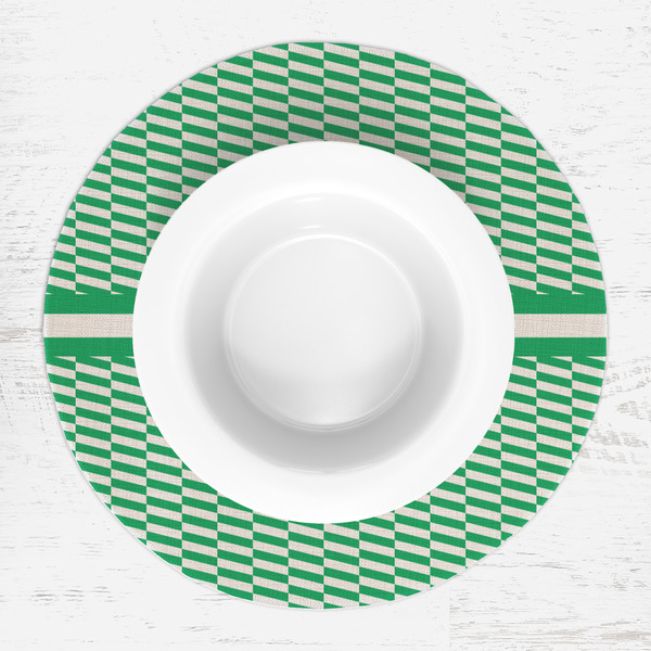 Zig Zag Round Linen Placemats - LIFESTYLE (single)