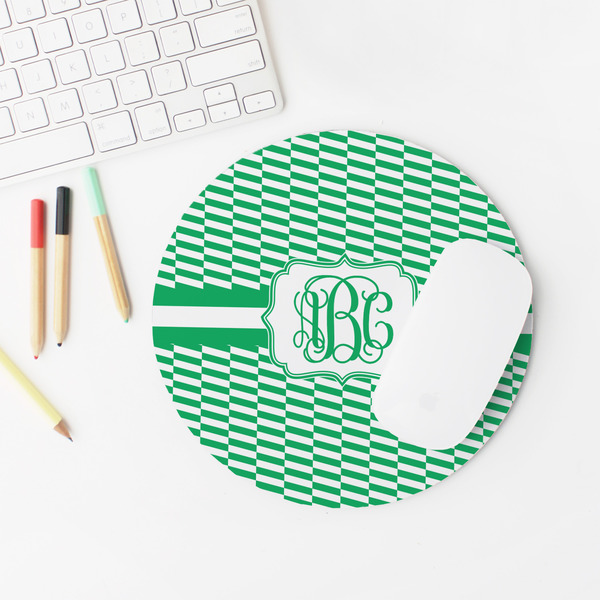 Zig Zag Round Mousepad - LIFESTYLE 2