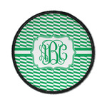 Zig Zag Iron On Round Patch w/ Monogram