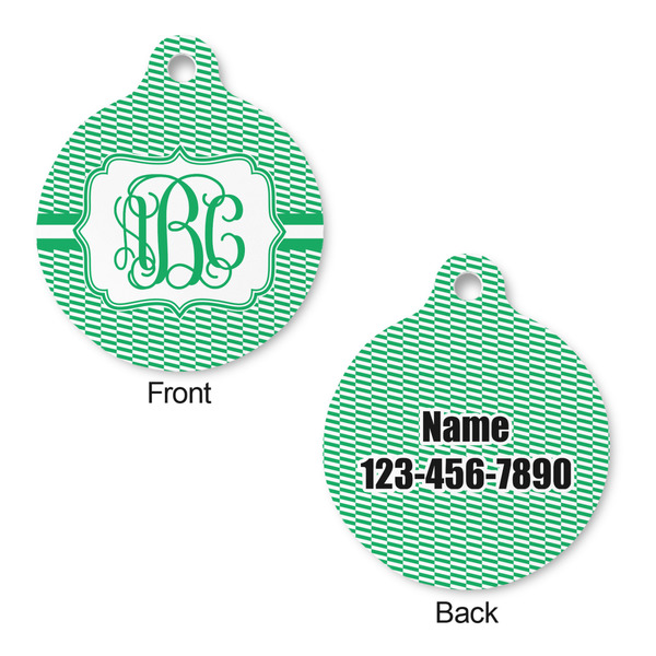 Zig Zag Round Pet ID Tag - Large - Approval