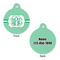 Zig Zag Round Pet Tag - Front & Back
