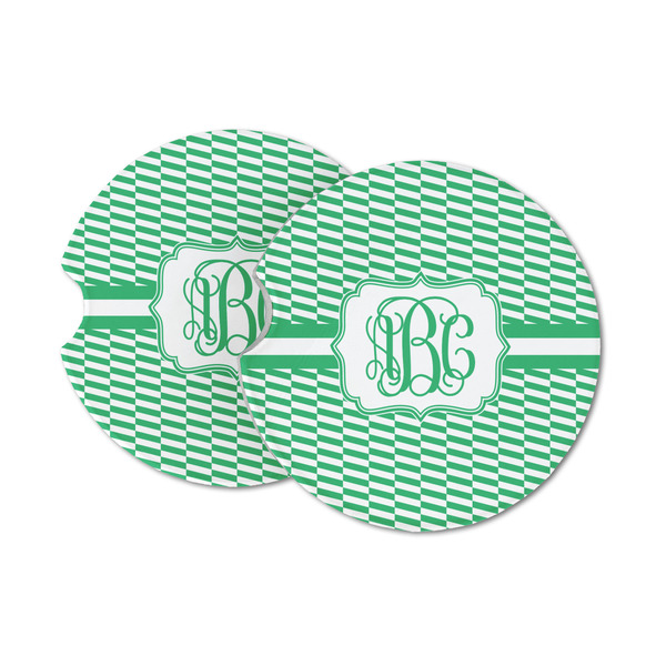 Custom Zig Zag Sandstone Car Coasters (Personalized)