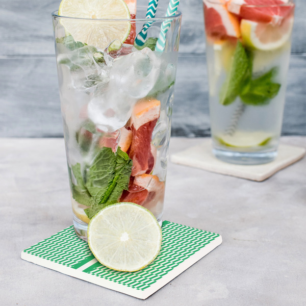 Zig Zag Set of 4 Stone Coasters - In Context View