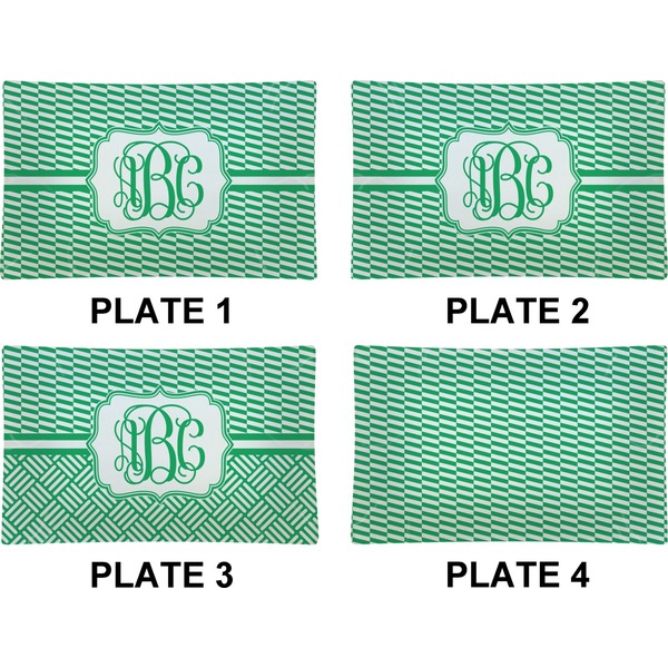 Zig Zag Set of Rectangular Dinner Plates (Approval)