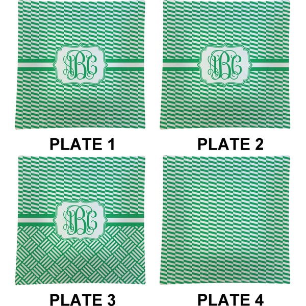 Zig Zag Set of Square Dinner Plates (Approval)